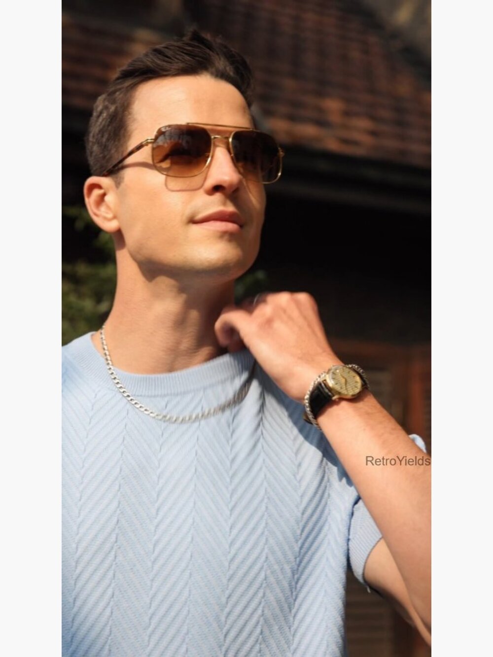 Short Sleeve Knit T-Shirt Crewneck Solid Texture Pullover Tee - Picture 7 of 7